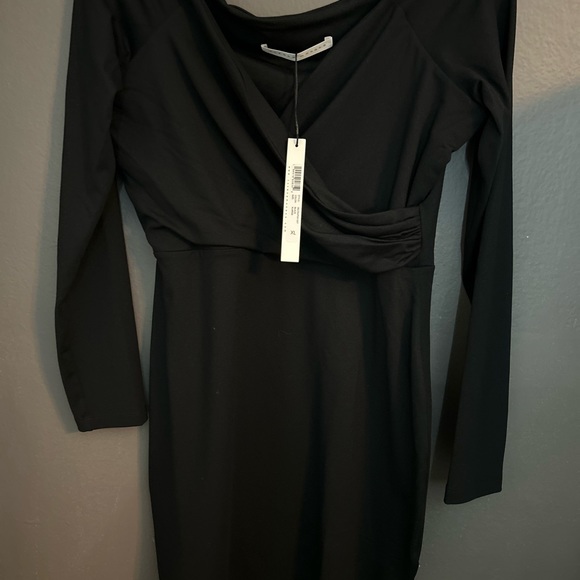 SUSANA MONICO NWT Black, long sleeves mini dress. Size: XLG - Picture 3 of 7